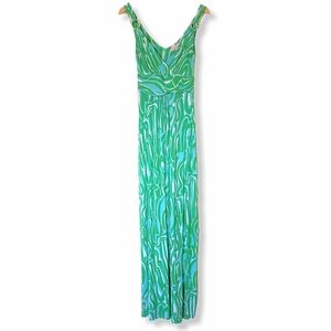 Lilly Pulitzer Maxi Dress, XSmall, Blue/Green